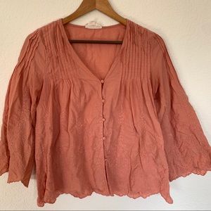 Anthropologie Solitaire Coral Tunic